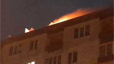 Bandırma'da Çatı Katında Yangın