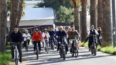 Erdek Cumhuriyet'i Pedal Çevirerek Kutladı