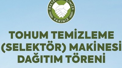 Balıkesir'de Çiftçilere Tohum Temizleme Makinesi Desteği