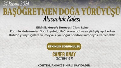 Gönen'de Başöğretmen Doğa Yürüyüşü Gerçekleşecek