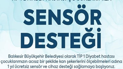 Büyükşehir’den Tip 1 Diyabetli Çocuklara Ücretsiz Sensör Desteği