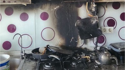 Edremit'teki Mutfak Yangını Yürekleri Ağıza Getirdi