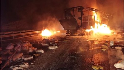 Balıkesir’de Kaza Sonrası Alevler Yükseldi