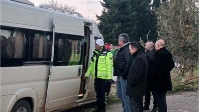 Havran'da Servis Araçlarına Güvenlik Turu