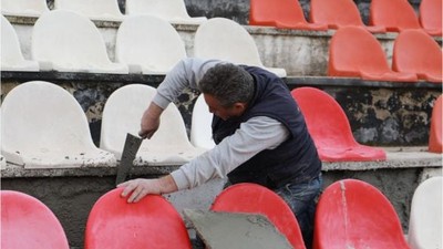 8 Eylül Stadı Maça Hazırlanıyor