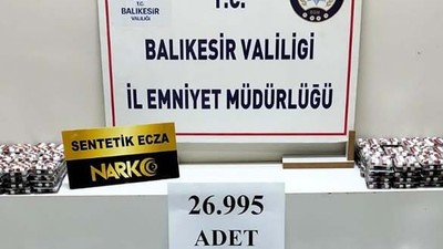 Edremit’te 26 bin 995 Sentetik Hap Ele Geçirildi