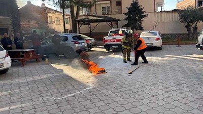 Havran’da Hükümet Konağı’nda Yangın Tatbikatı Gerçekleştirildi