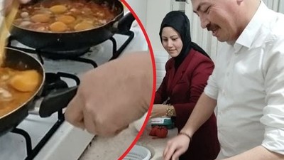 Başkan Ertaş Sahurda Öğrencilere Menemen Yaptı