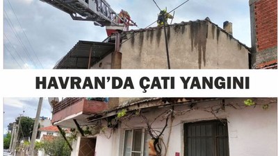 Havran’da Çatı Yangınına Hızlı Müdahale