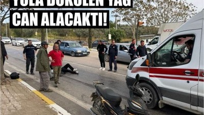 Yola Dökülen Yağ Kazaya Neden Oldu