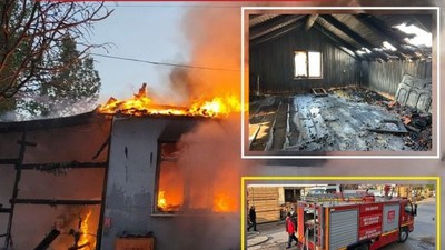 Dursunbey'de Keresteciler Sitesi Alevlere Teslim Oldu
