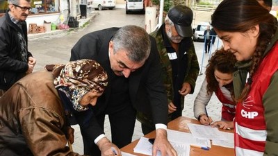 Balya'da CHP'den İmamoğlu'na İmzalı Destek