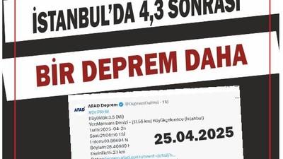 Marmara Denizi'nde 4,3 Büyüklüğünde Deprem