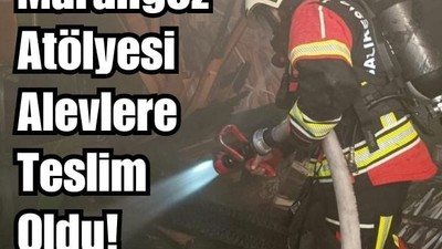 Burhaniye'deki Marangoz Atölyesinde Yangın