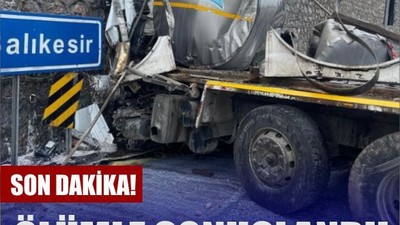 Balıkesir'de Süt Tankeri Drenaja Çarptı! Ölü Var!