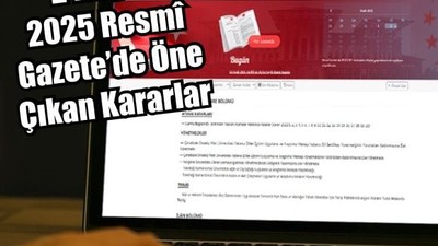 2 Mayıs 2025 Resmî Gazete