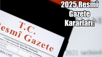 Resmî Gazete'de Bugün 20 Mayıs 2025