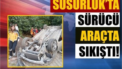 Susurluk’ta Feci Kaza! Sürücü Araçta Sıkıştı!