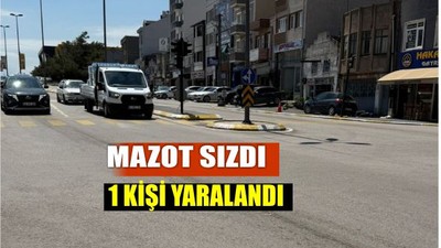 Bandırma'da Mazot Sızıntısı Kazaya Yol Açtı: 1 Kişi Yaralandı