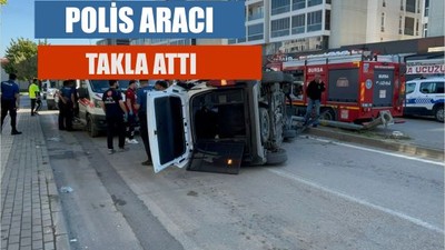 Kadına Şiddet İhbarına Giden Polis Aracı Takla Attı: 4 Yaralı