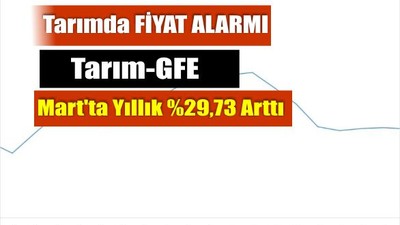 Tarımsal girdi fiyat endeksi (Tarım-GFE) yıllık %29,73 arttı, aylık %1,80 arttı
