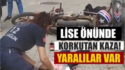 Okul Önünde Dehşet! Motosiklet Kazasında 3 Yaralı