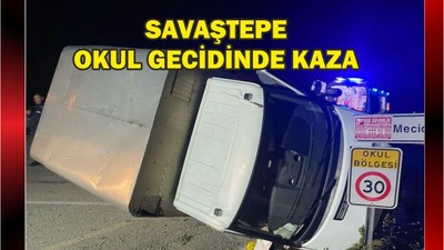 Savaştepe'de Okul Önünde Trafik Kazası