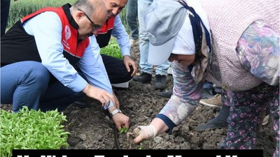 Vali Tarlada! Aslıhantepeciği’nde Sürpriz Buluşma