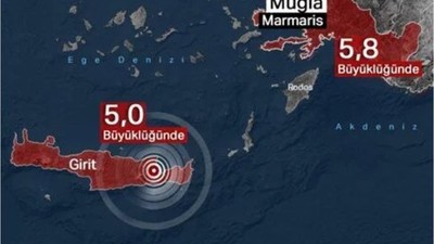 Ege Denizi’nde 5.0 Büyüklüğünde Deprem!