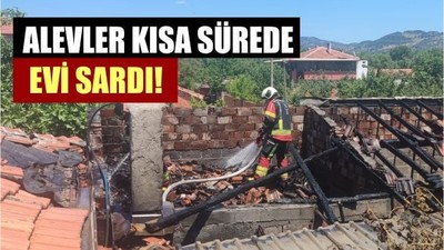 Burhaniye’de Odunlukta Çıkan Yangın Eve Sıçradı!