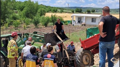 Altıeylül’de Traktör Kazası