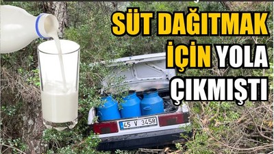 Bayramda Mandıra Almadı, Sütü Dağıtmaya Giderken Kaza Yaptı!