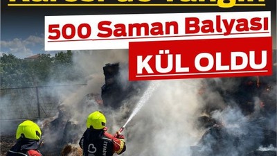 Karesi’de Saman Yangını