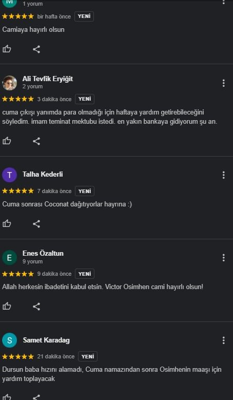 Google Haritalar Olayı: Camiye “Victor Osimhen” Adı Verildi! - Resim: 5