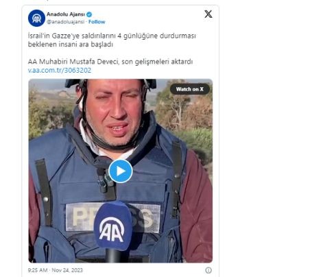 Gazze’de Geçici Ateşkes Bugün Başladı!