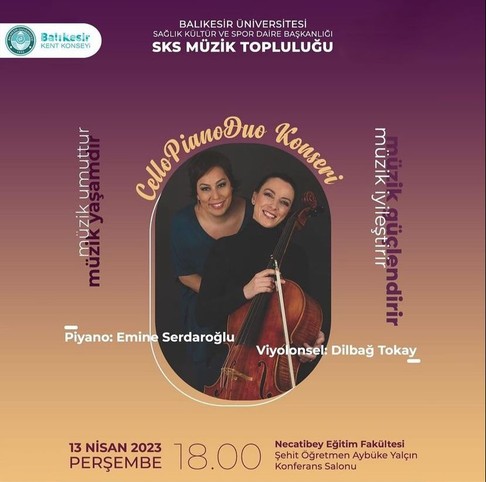 "Cello Piano Duo Konseri” Balıkesir'de