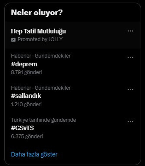 Balıkesir’deki 4.9’luk deprem X’te gündem oldu - 1. resim