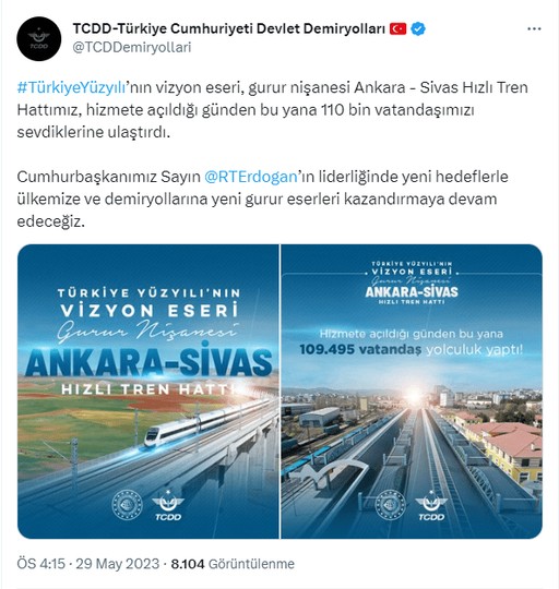 Yht Hattı 110 Bin Yolcu Taşıdı