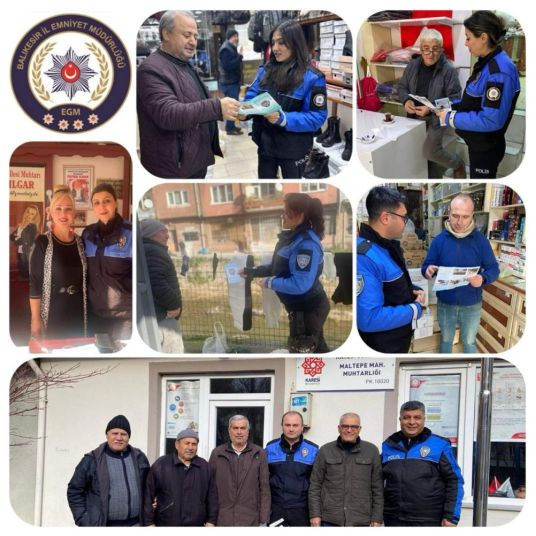 Balıkesir’de polis ekipleri vatandaşları hem bilgilendirdi, hem bilinçlendirdi