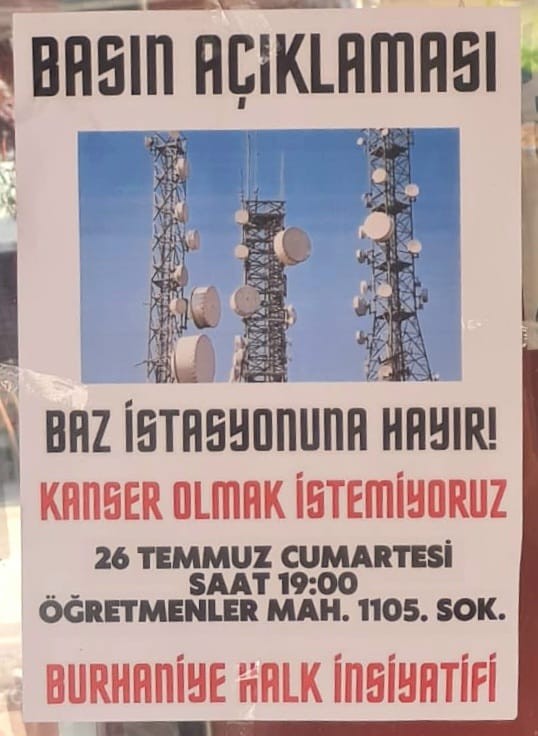 Burhaniye'de Baz İstasyonu Tepkisi