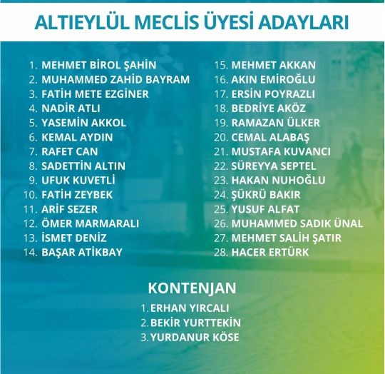 Balıkesir Ak Parti Meclis Üyeleri Belli Oldu ALTIEYLÜL