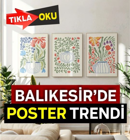 Balıkesir'de Evlerin Yeni Gözdesi: Posterler