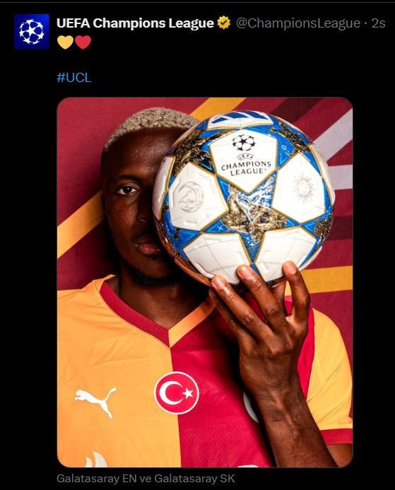 UEFA’dan Galatasaray’a Özel Osimhen Paylaşımı! - Resim: 1