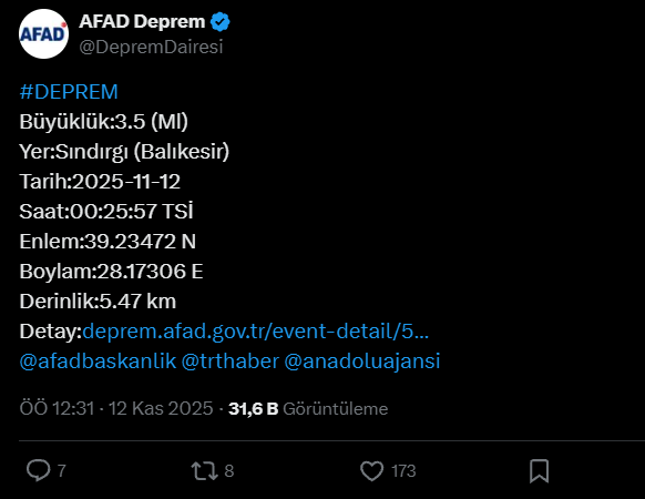 Balıkesir’de Art Arda Depremler! Sındırgı Bu Kez 3.5 ile Sallandı - 1. resim