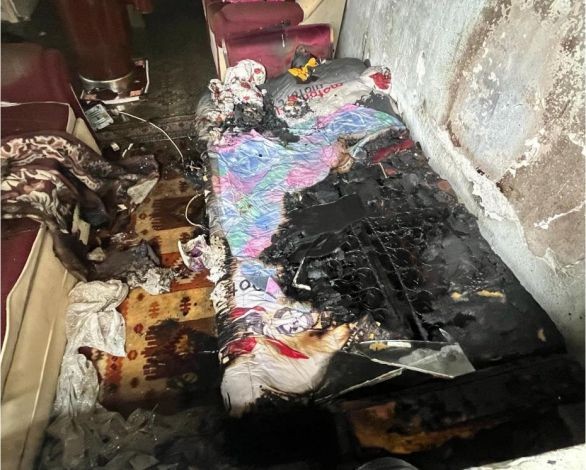 Burdur’da elektrikli battaniye az daha evi yakıyordu