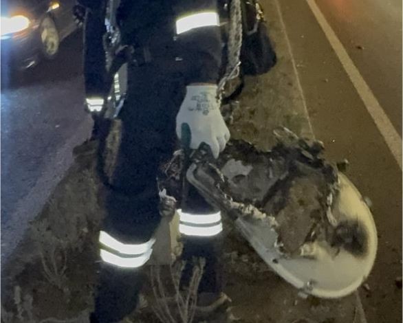 Aydınlatma lambası alev alev yandı