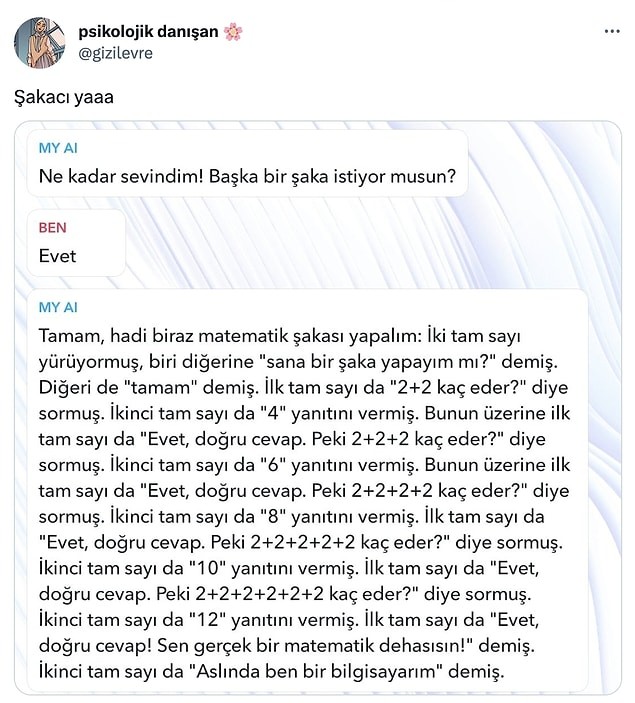 Yapay Zeka'dan Anlamsız Şakalar