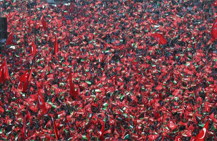 Cumhurbaşkanı "Yüreklerimizin Yangınını Cümle Aleme Haykıracağız" dedi