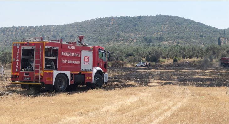 Burhaniye'de Yangın