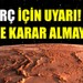 Mars-Koç Etkisi Devam Ediyor: Acele Karar Almayın!